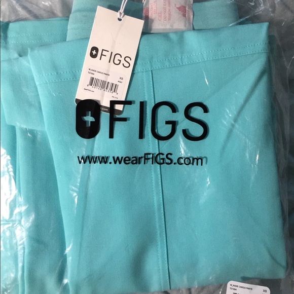 FIGS BNWT Women's Kade Fresh Aqua Scrub Bottoms XS - Picture 2 of 5